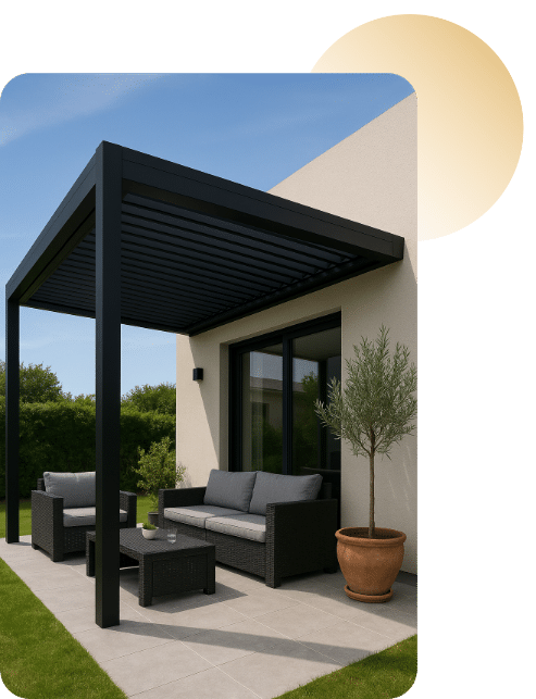 Pergola bioclimatique adossee solyenergie
